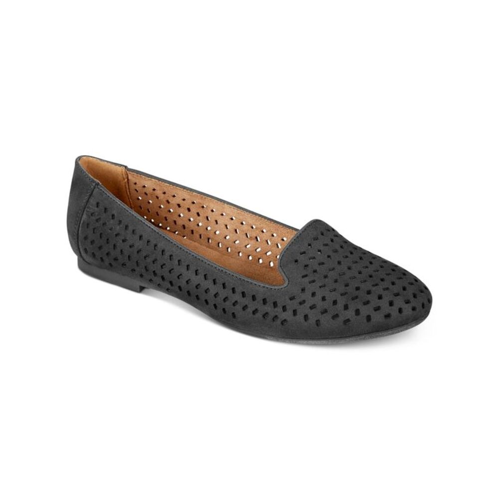 STYLE & COMPANY Womens Black Alyson Round Toe Slip On Loafers Shoes 6.5 M
